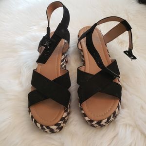 Urban Outfitters platform espiradrille wedge suede straps.